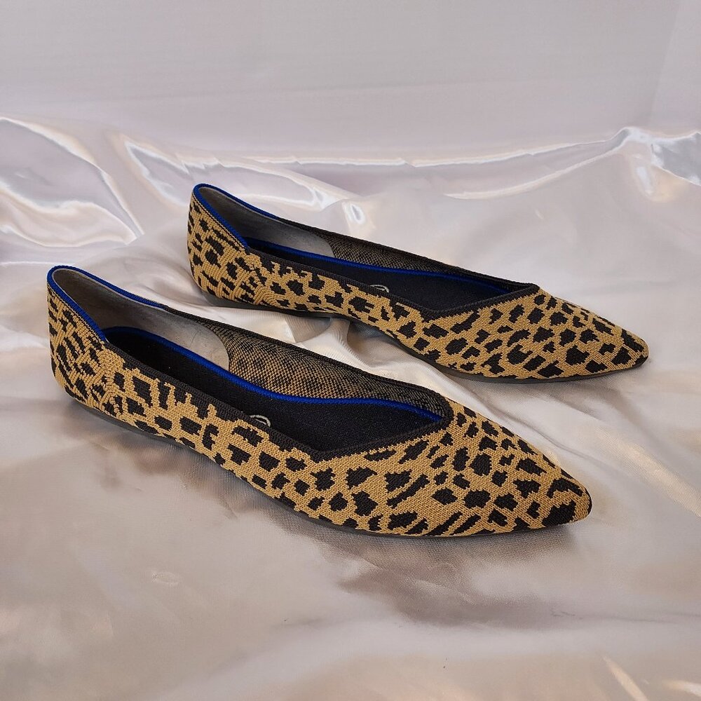Rothy's The Point Leopard Print Flats Size 11.5 - image 1
